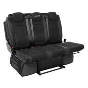 Banquette-lit coulissante ISOFIX revêtement noir/noir : 3 passagers - 120 cm - base haute