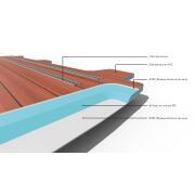 Plancher composite monobloc Expert3/Jumpy3/Scudo/Vivaro/Proace : L2 - 4 rails - Teak & Ebony