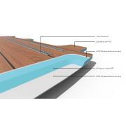 Plancher composite monobloc VW T5/T6 : L1 - 4 rails - Clipper 536