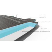 Plancher composite monobloc VW T5/T6 : L2 - 4 rails - Altro Jacobean Oak