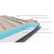 Plancher composite monobloc VW T5/T6 : L1 - 4 rails - Weathered Teak & Ebony