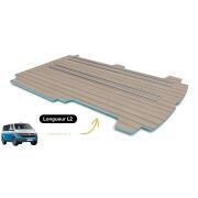 Plancher composite monobloc VW T5/T6 : L2 - 4 rails - Weathered Teak & Ebony