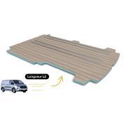 Plancher composite monobloc Ford Custom Transit 2024 - / VW T7 : L2 - 4 rails - Weathered Teak & Ebony