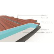 Plancher composite monobloc Expert3/Jumpy3/Scudo/Vivaro/Proace : L3 - 2 rails - Teak & Ebony