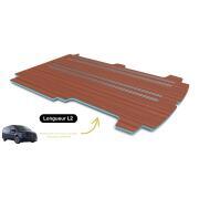 Plancher composite monobloc Mercedes Vito 2014 - : L2 - 4 rails - Teak & Ebony