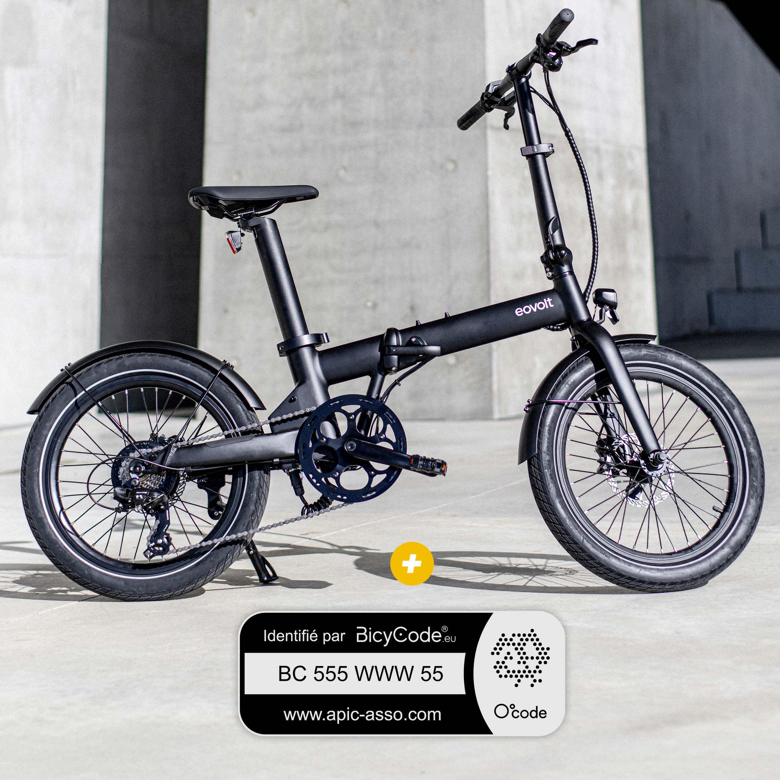 Pack Vélo à assistance électrique pliant 20'' AFTERNOON modèle 2023 V2 + Marquage BicyCode