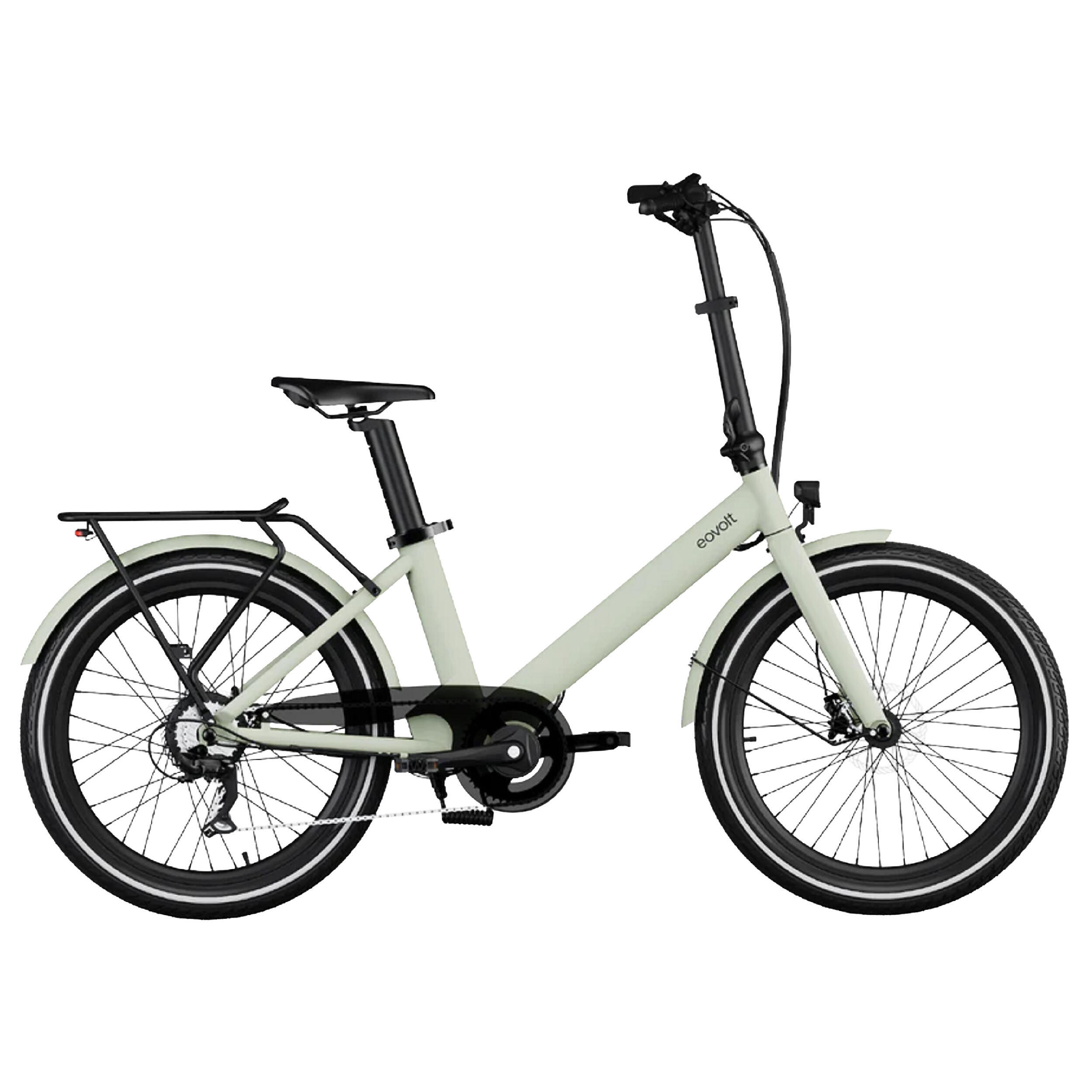 Vélo à assistance électrique pliant 24'' Evening Origins : Vert Sauge