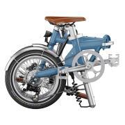 Vélo à assistance électrique pliant 16'' Morning Origins : Bleu Satin Edition Vintage