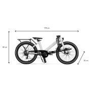 Vélo à assistance électrique pliant 24'' Evening Origins : Gris Lune