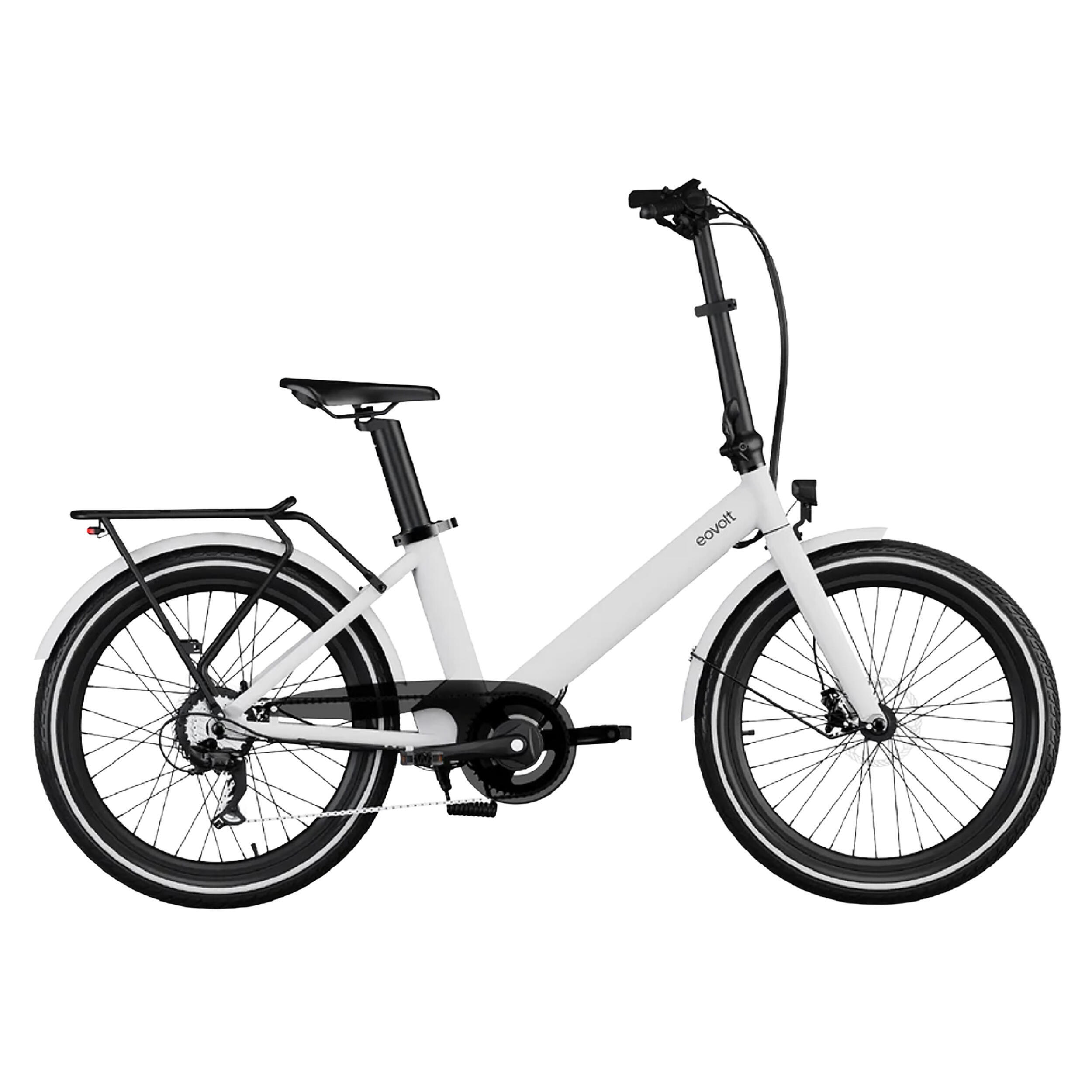 Vélo à assistance électrique pliant 24'' Evening Origins : Gris Lune