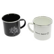 Set de 2 mugs en acier émaillé