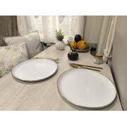 Set de 2 assiettes plates en acier émaillé