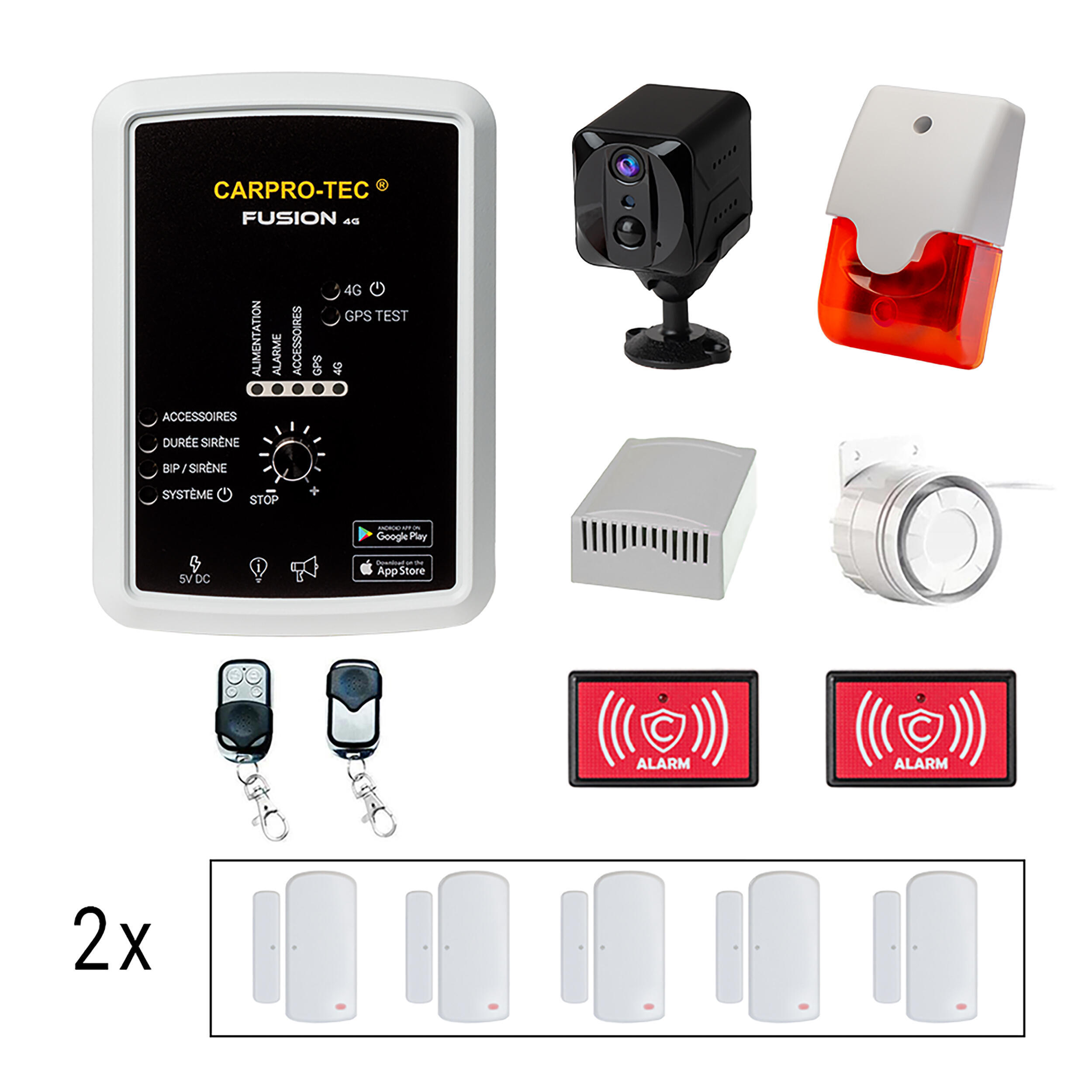 Alarme Fusion 4G LTE : Kit Camper Max