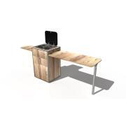 Table Blue mountain 100x45cm en bois stratifié cérusé 2 faces