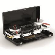 Réchaud à gaz 2 feux avec grill/toaster