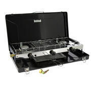 Réchaud à gaz 2 feux avec grill/toaster