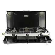 Réchaud à gaz 2 feux avec grill/toaster