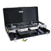 Réchaud à gaz 2 feux avec grill/toaster