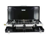 Réchaud à gaz 2 feux avec grill/toaster