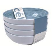 Pack 4 bols mélamine Céleste