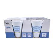 Pack 4 mugs mélamine Olympia
