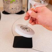 Adaptateur aimanté pour verres à pied avec patin : Gris