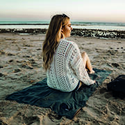 Serviette de plage pliable NanoDry : Anthracite