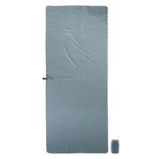 Grande serviette de douche pliable NanoDry : Bleu ardoise