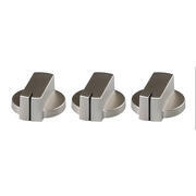 Bouton rotatif nickel mat x3