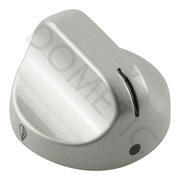 Bouton tournant argenté pour plan de cuisson Dométic