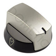 bouton tournant noir argenté