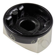 bouton tournant noir argenté