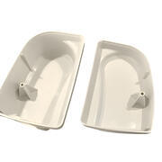 Embouts gauche et droit Automotive couleur blanche