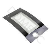 porte vitrée noire porte ouverte à gauche