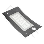 porte vitrée noire porte ouverte à gauche