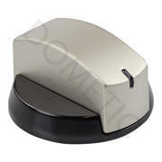 bouton tournant argenté/noir