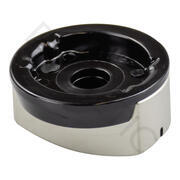 bouton tournant argenté/noir