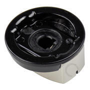 bouton tournant noir argenté