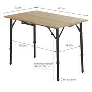 Table pliante en bambou