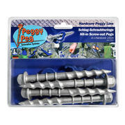 Piquet à frapper et à visser Hardcore PEGGY 15 cm - Lot de 4